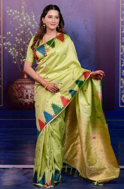 Temple Border Silk Paithani