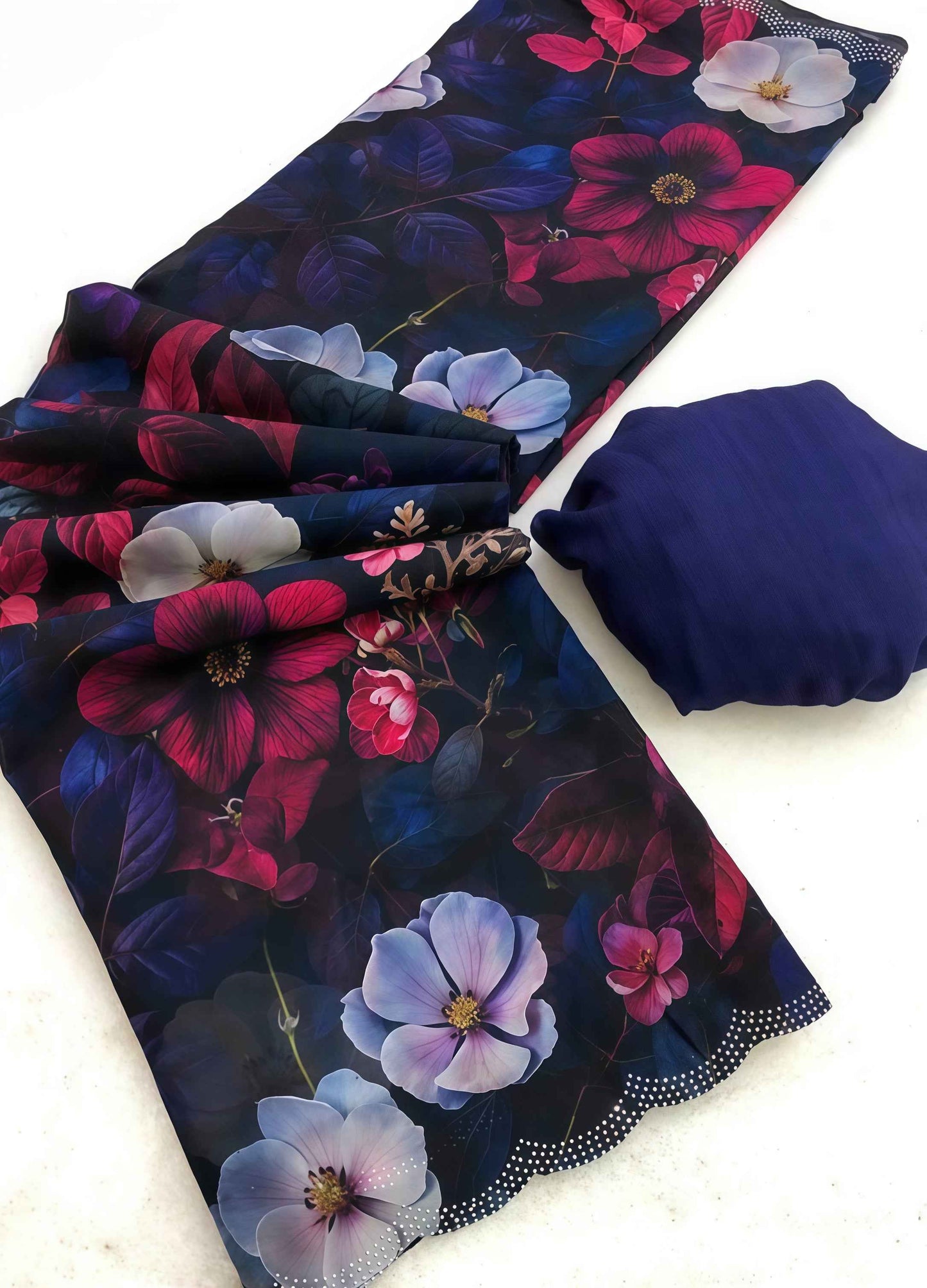 Chiffon Digital Floral Saree