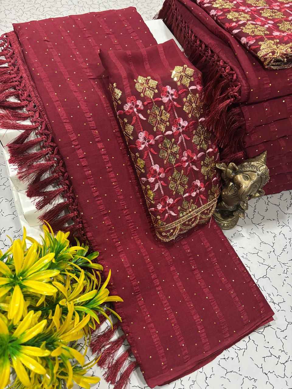 Glitter Work Designer Saree