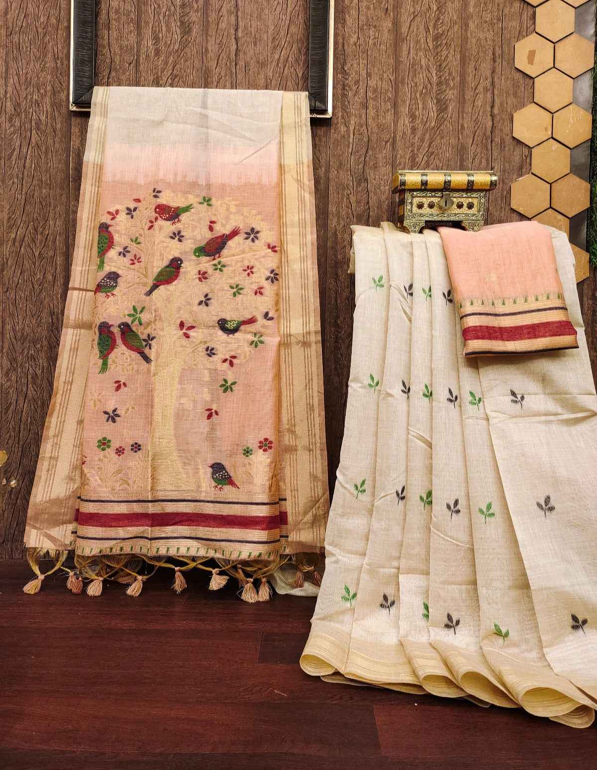 Floral Zari Pure Cotton Saree