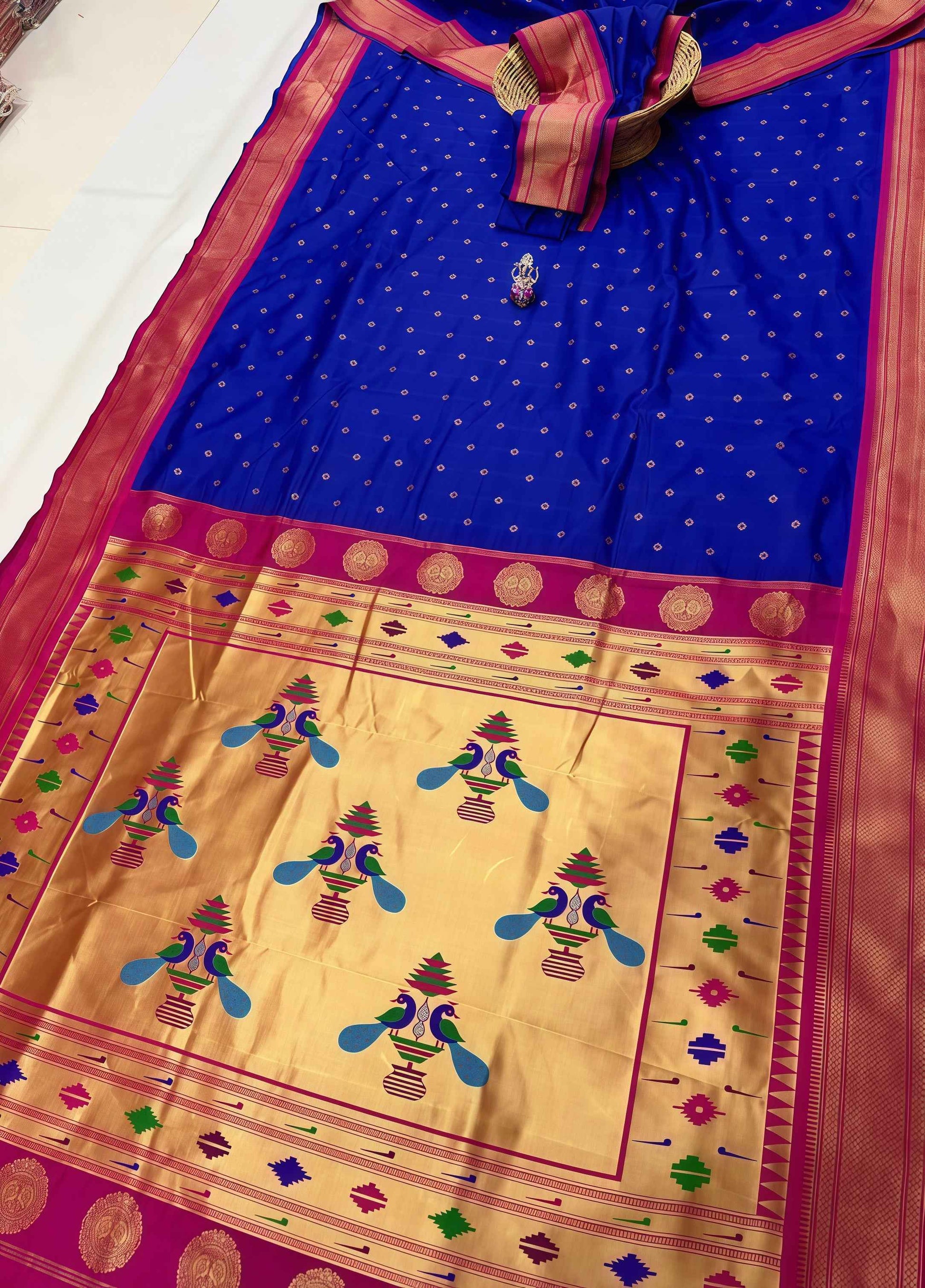 Semi Silk Yeola Paithani Saree