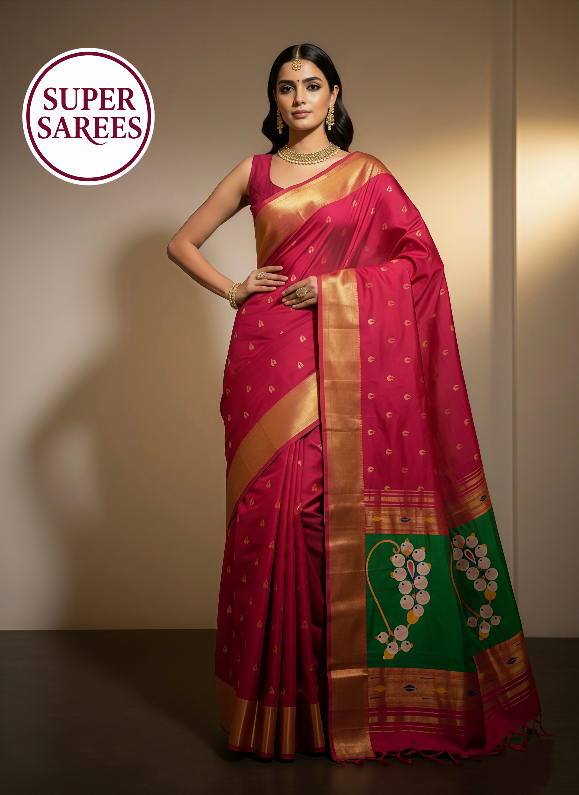 Nath Pallu Chandrakor Paithani