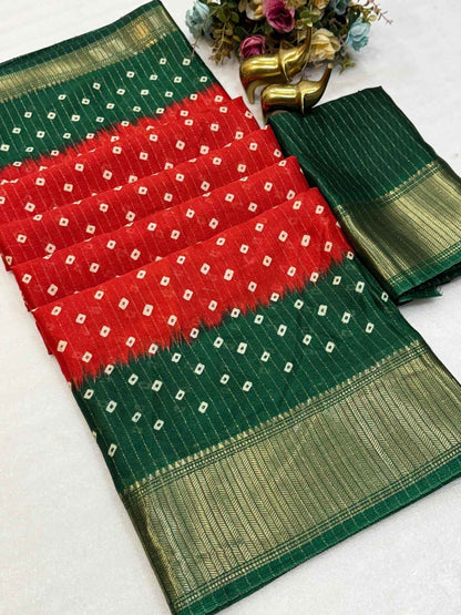 Beautiful Dola Bandhani Saree