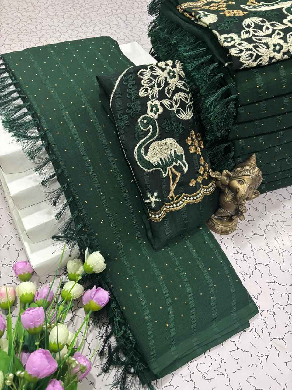 Glitter Work Designer Saree