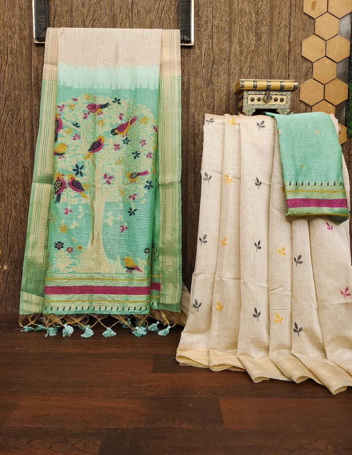 Floral Zari Pure Cotton Saree