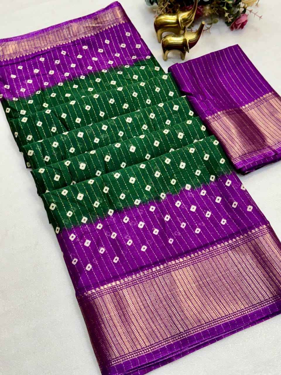 Beautiful Dola Bandhani Saree
