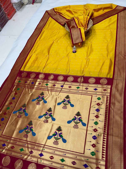 Semi Silk Yeola Paithani Saree
