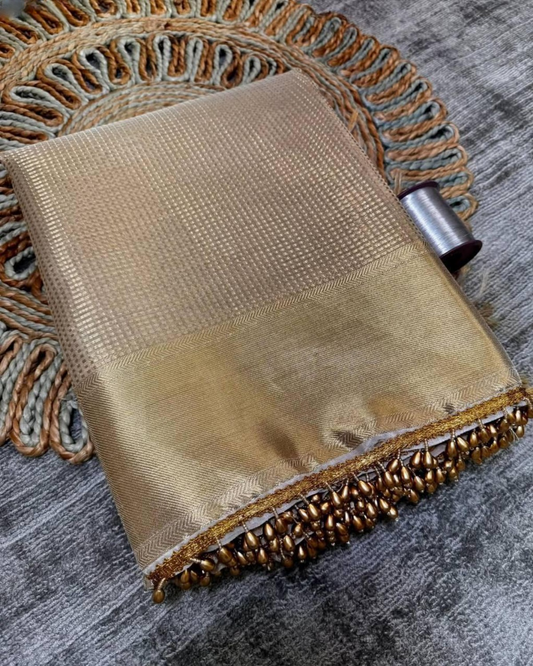 Golden Soft Tissue Silk Saree